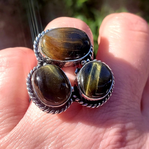 New Tiger Eye 925 Silver Ring. - Picture 16 of 16
